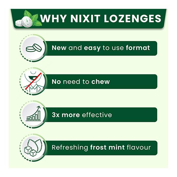 Nixit Maha Nicotine SF Lozenges 2 mg - Frost Mint 10's - Nicotine Gums/Lozenges