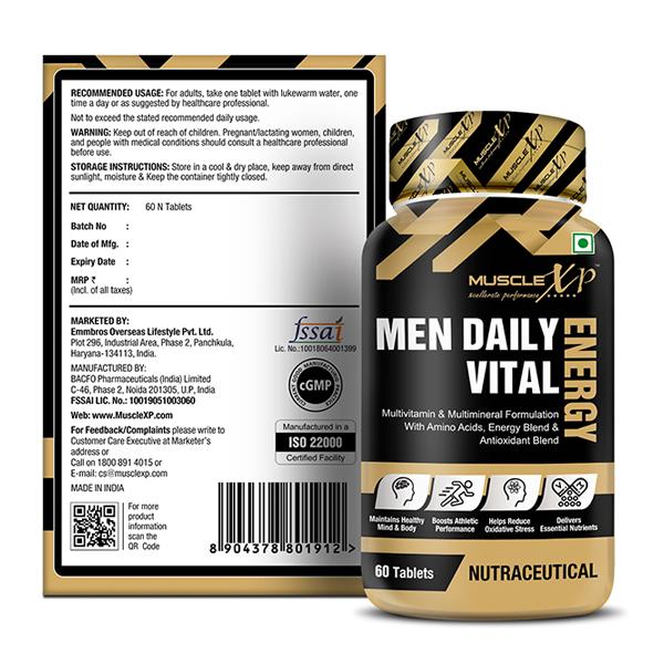 MuscleXP Daily Vital Multivitamin Tablet (Pack of 2 x 60's) - Multi-Vitamins
