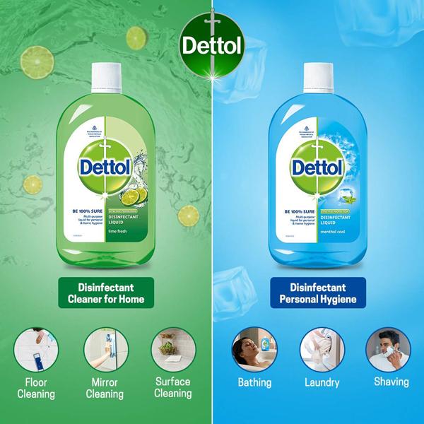 Dettol Effective Protection Disinfectant Liquid - Lime Fresh 1000 ml - Hand Sanitizer