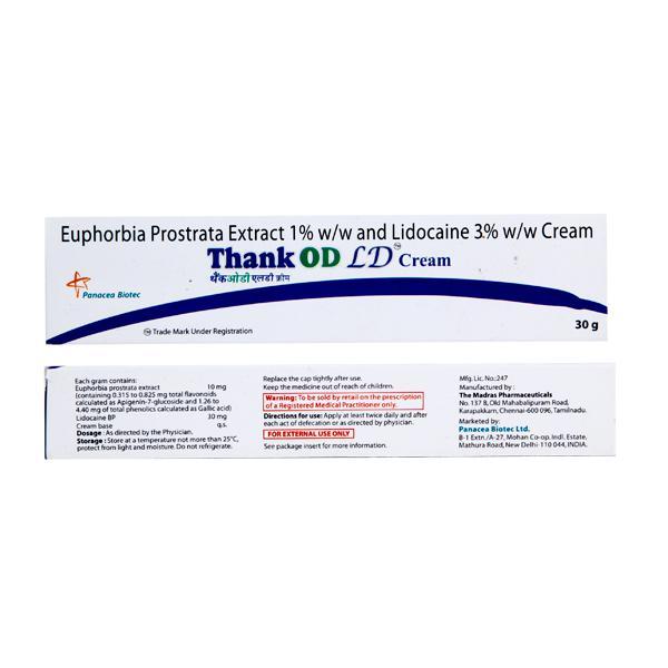 Thank OD LD Cream 30gm - Haemorrhoid-Ano