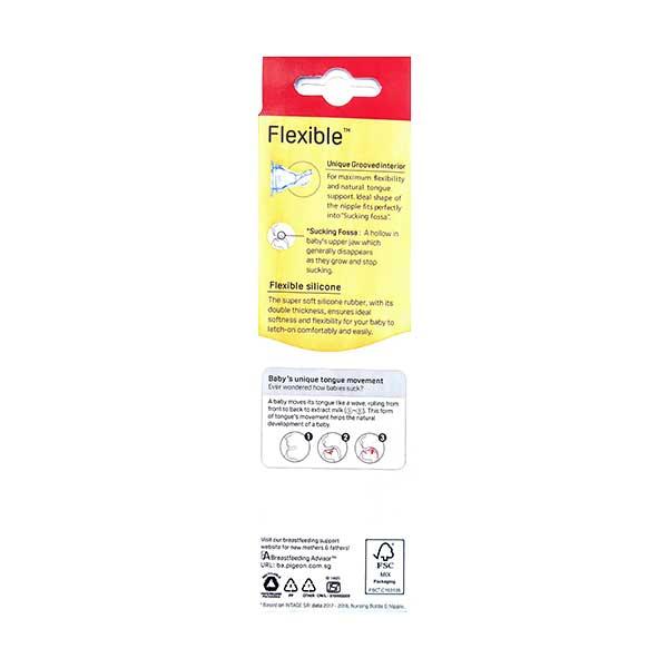 Pigeon Flexible PP Feeding Bottle with Round Base Nipple (M) - Blue 200 ml - Feeding & Nursing