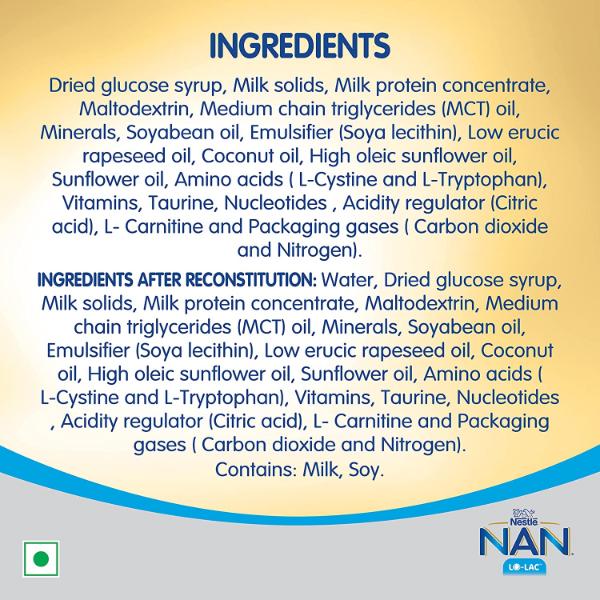 Nestle Nan Lo-Lac (Upto 24 months) Powder 200 gm (Refill Pack) - Baby And Infant Supplements