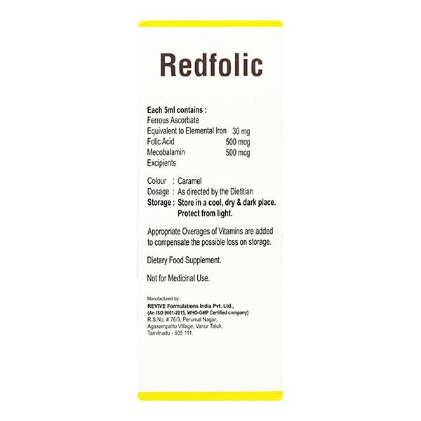 REDFOLIC Syrup 200ml - Iron Supplement/Anaemia-Vma