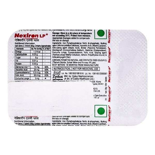 NEXIRON LP + Tablet 10's - Supplements-Vam