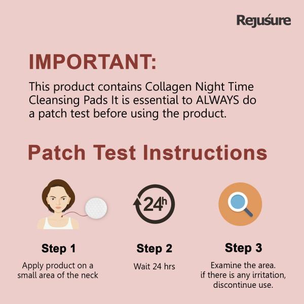 Rejusure Collagen Night Time Cleaning Pads 25's - Face Wash & Cleansers