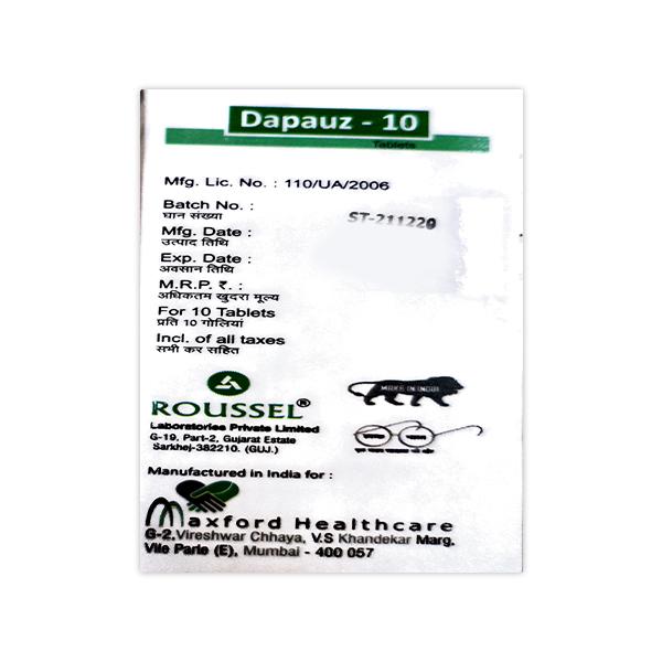 DAPAUZ 10 Tablet 10's - Diabetes-Ant