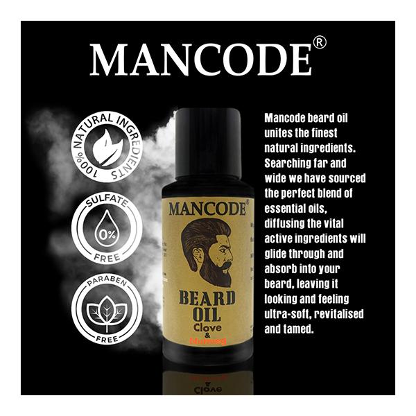 Mancode Beard Oil - Clove & Nutmeg 100 ml - Beard Oil