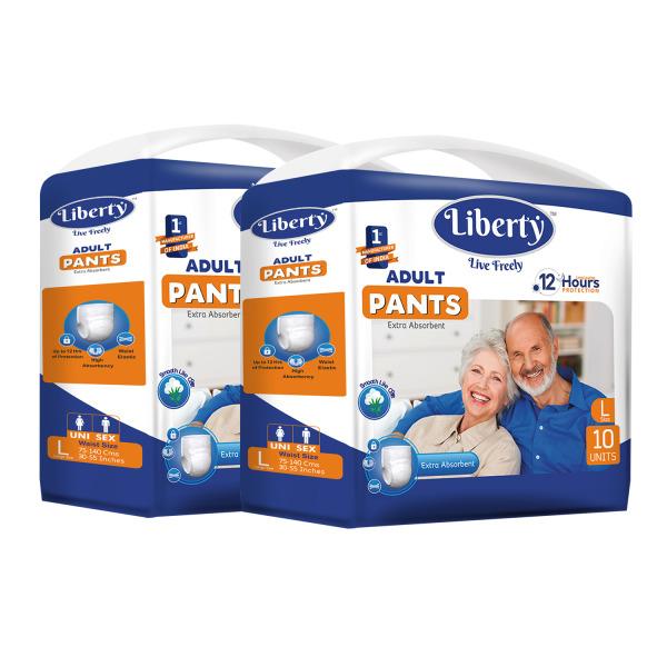 Netmeds | Liberty Premium Adult Diaper Pants (L) 10's - Pack of 2