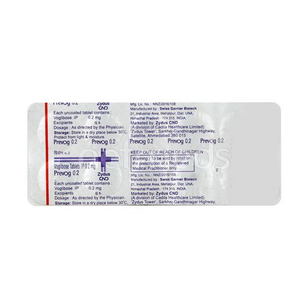 Prevog 0.2mg Tablet 10'S - Diabetes-Ant