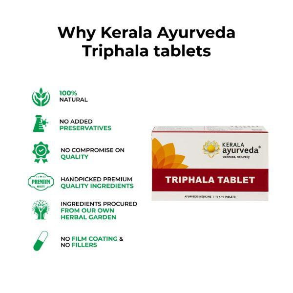Kerala Ayurveda Triphala Tablet 100's - Pure Herbs