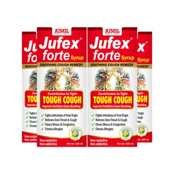 Netmeds | Aimil Jufex Forte Syrup (Pack of 4 x 100 ml)
