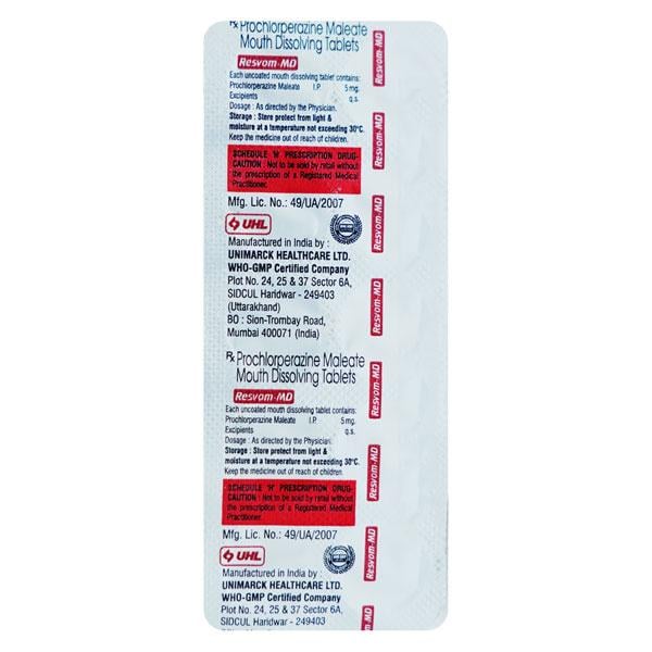 RESVOM MD Tablet 10's - Psychosis-Ans