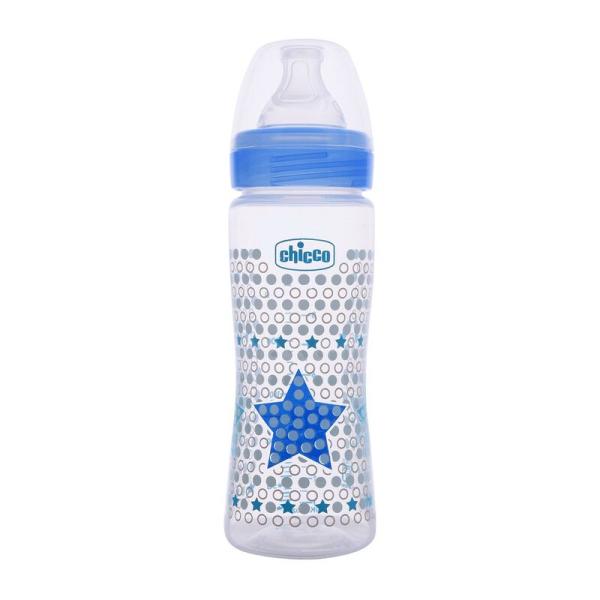 Netmeds | Chicco Wellbeing Feeding Bottle - Blue 330 ml