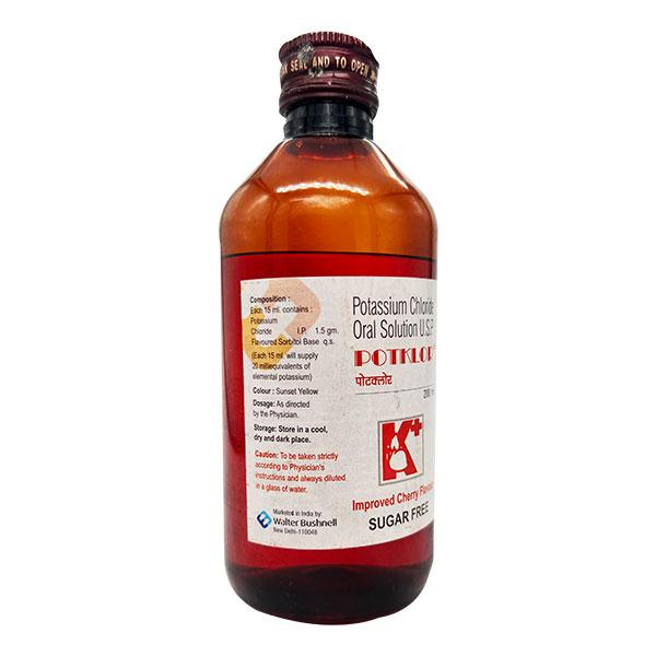 Potklor Improved Cherry Flavour Sugar Free Oral Solution 200ml - Supplements-Ele