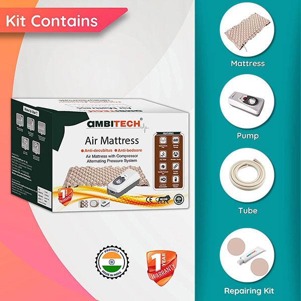Ambitech Air Mattress with Compressor Alternating Pressure System - Health Monitors And Equipment