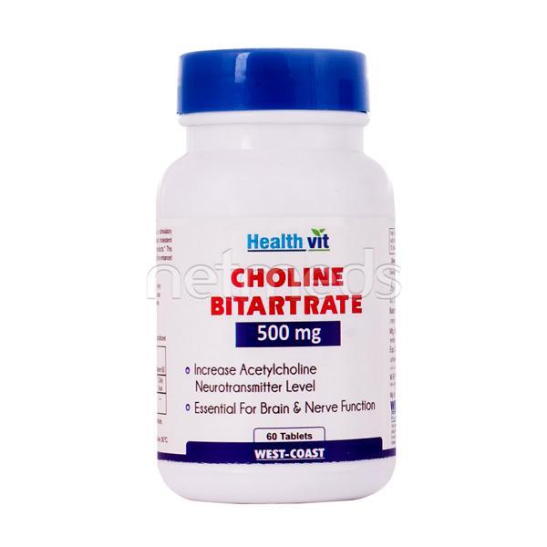 Netmeds | Healthvit Choline Bitartrate 500 Mg Tablets 60'S