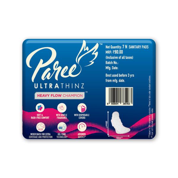 Paree Ultra Thinz Sanitary Pads (XXL) 7's - Sanitary Napkins