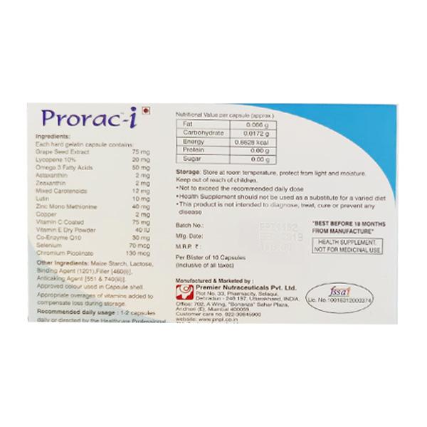 Prorac I Capsule 10'S - Supplements-Vam