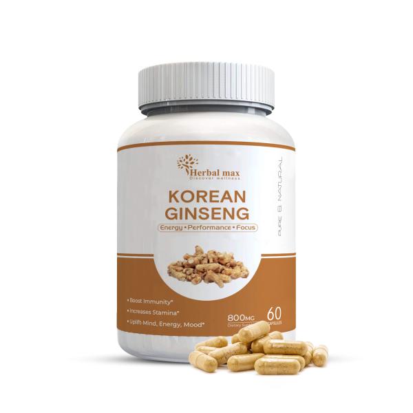Herbal Max Korean Ginseng 800mg Capsule 60's - Sexual Care