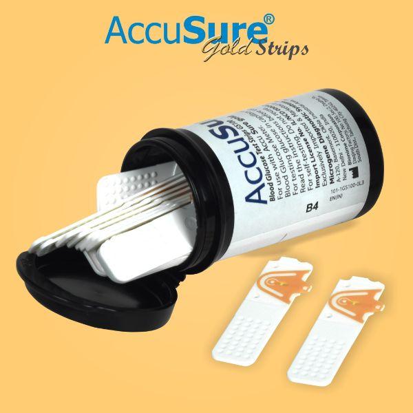 AccuSure Gold Blood Glucose Test Strip 50's - Blood Glucose Monitors/Strips