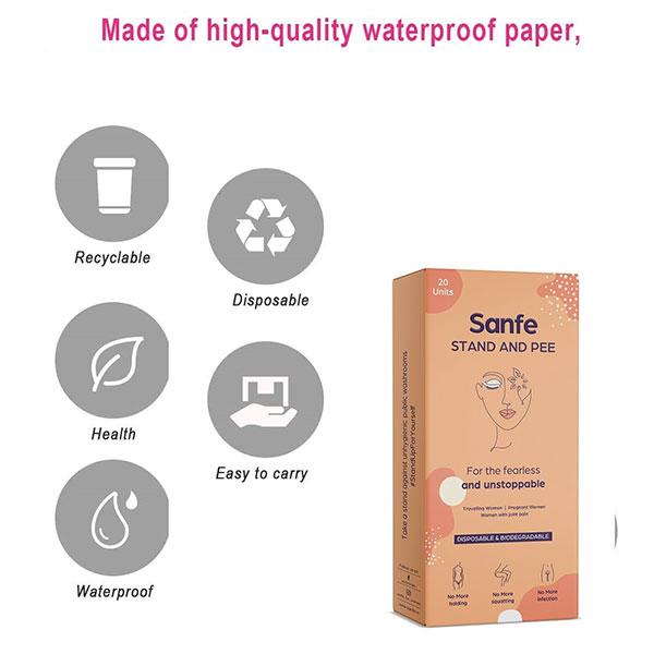 Sanfe Stand And Pee Disposable & Biodegradable Funnel 20's - Intimate Care