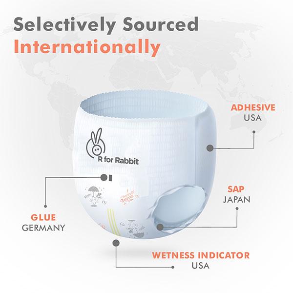 R for Rabbit Feather Baby Diaper Pant (XL) 24's - Diapers & Wipes