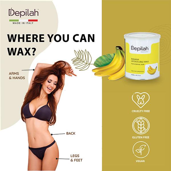 Depilah Banana Liposoluble Wax 800ml - Hair Removal Accessories