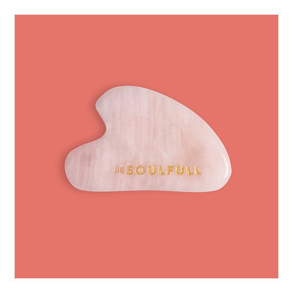 Be Soulfull Gua Sha Face Massaging Stone - Natural Rose Quartz 155 gm - Massagers