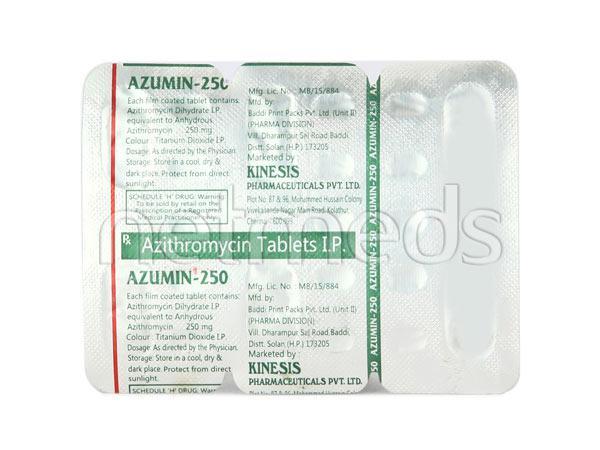 Azumin 250mg Tablet 6'S - Bacterial Infections-Mac