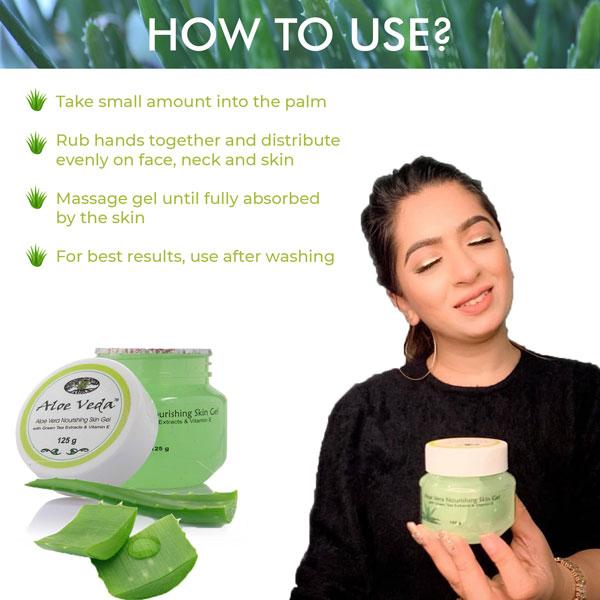 Aloe Veda Aloe Vera Nourishing Skin Gel 125 gm - Lotions & Creams