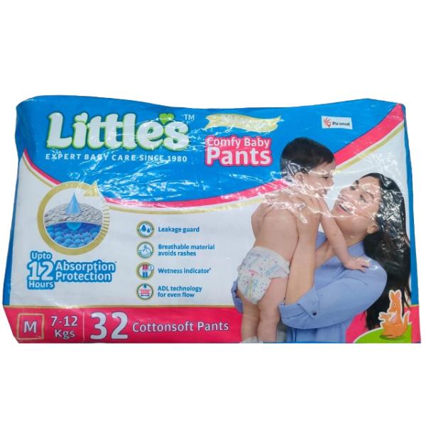 Little's Premium Comfy Baby Pants (M) 32's - Diapers & Wipes