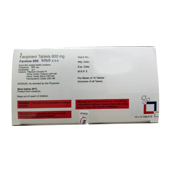 FAVILOW 800 Tablet 10's - Viral infections-Ant