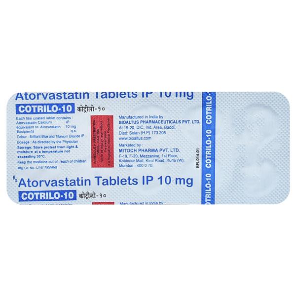 COTRILO 10 Tablet 10's - High Cholesterol-Dys