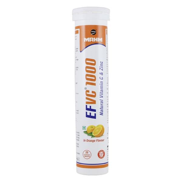 EFVC 1000 Orange Flavour Tablet 20's - Supplements-Vic