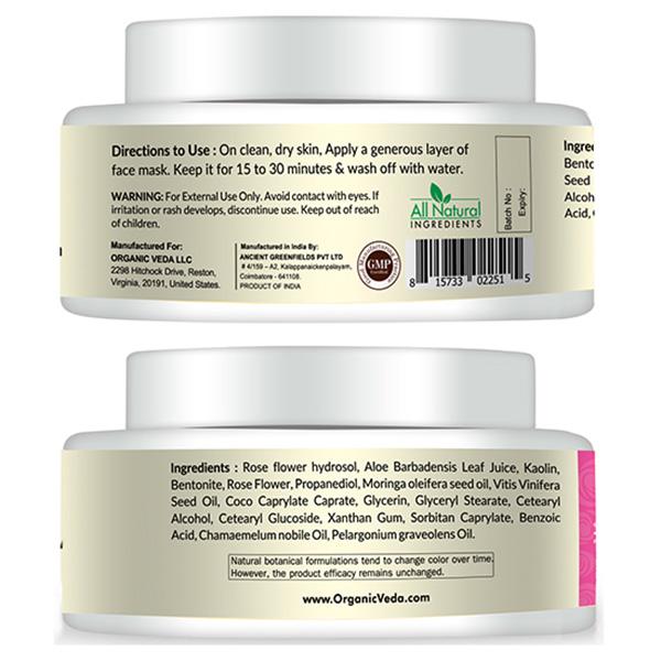 Organic Veda Rose Face Mask 100 gm - Personal Care (Ayush)