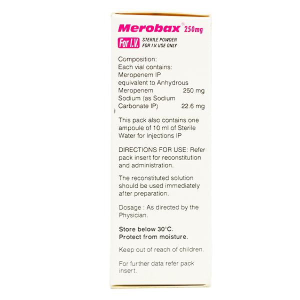 Merobax 250mg Injection 1'S - Bacterial Infections-OBL