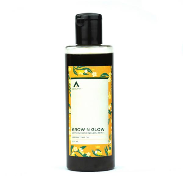 Netmeds | Age Ayurveda Grow N Glow Herbal Hair Oil 200 ml