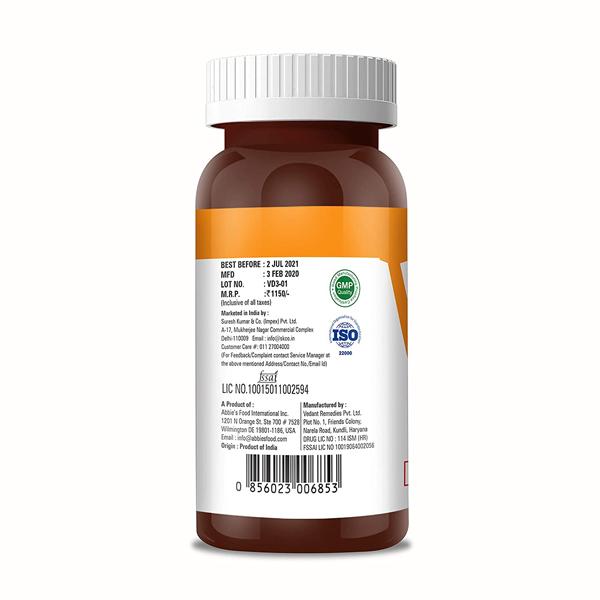 Abbie's Nutrition Plus Vitamin-D3 5000 IU Tablet 180's - Multi-Vitamins