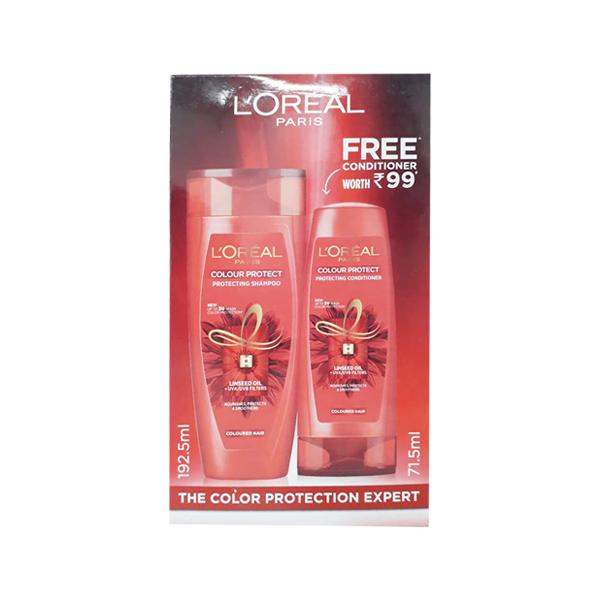 L'Oreal Paris Colour Protect Shampoo 192.5 ml (with free Conditioner 71.5 ml)