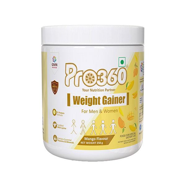 Netmeds | Pro360 Weight Gainer Protein Powder - Mango 250 gm
