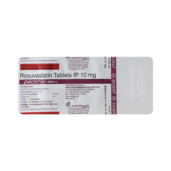 Onrose 10mg Tablet 10'S - High Cholesterol-Dys