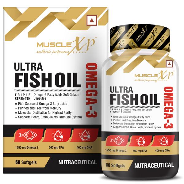 Netmeds | MuscleXP Ultra Fish Oil Triple Strength Omega 3 Capsule 60's