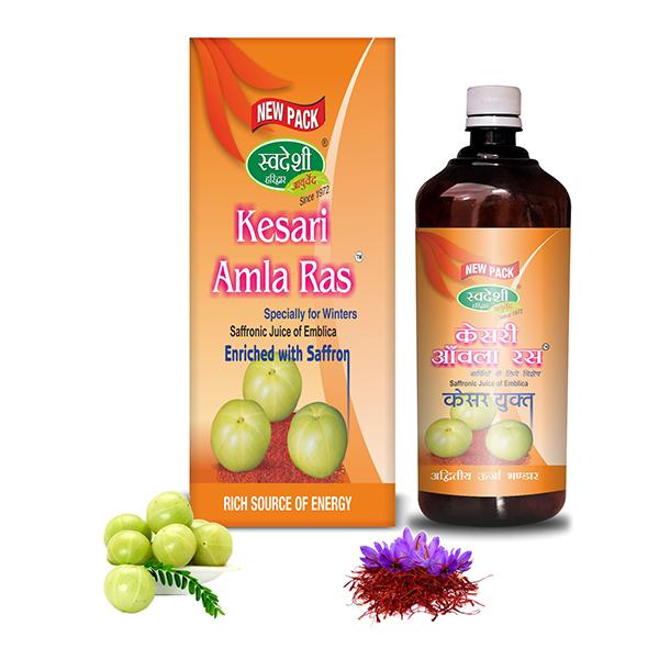 Swadeshi Ayurved Kesari Amla Ras Juice 500 ml - Ayurvedic Juices