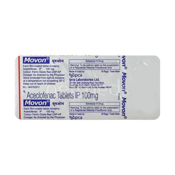 Movon 100mg Tablet 10'S - Pain relief-Nsa