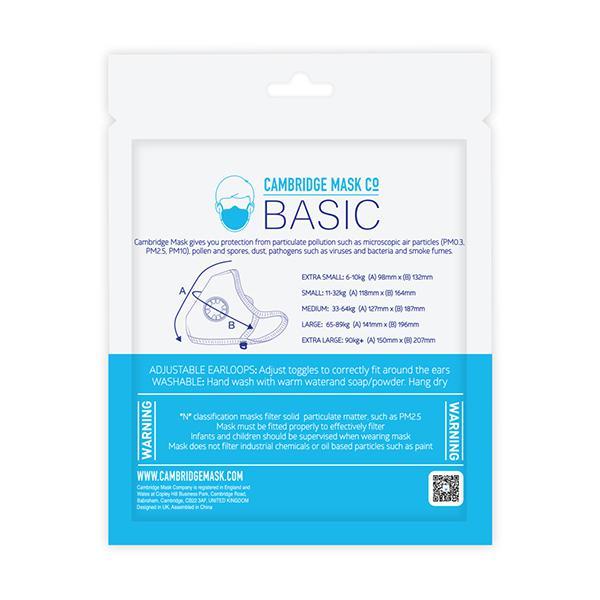 Dettol Cambridge Basic N95 Mask - Anti Virus, Reusable & Washable (Navy Blue, M) - Face Masks