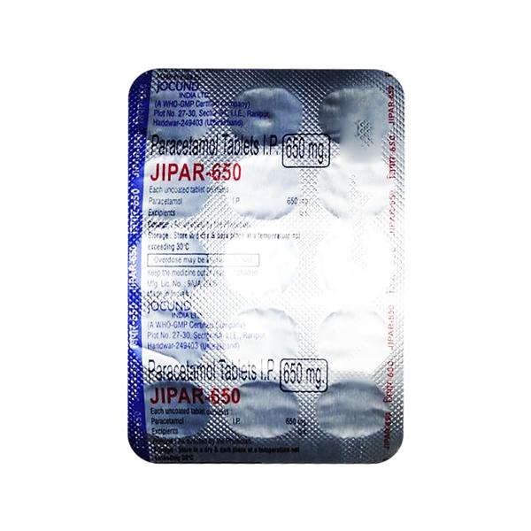 JIPAR 650 Tablet 15's - Fever-Ana