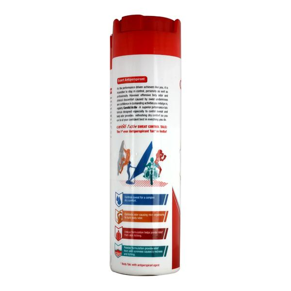 Candid Activ Sweat Control Antiperspirant Talc 250 gm BOGO - (1+1 Free) - Itching/Rashes