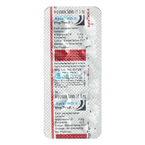 Apiz MD 5mg Tablet 10'S - Schizophrenia-Aps