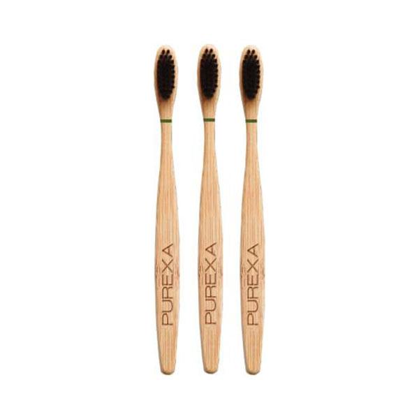 Purexa Oral Care Combo (Herbal Toothpaste 100 gm + Bamboo Toothbrush - Charcoal 3's) 1's - Toothpaste