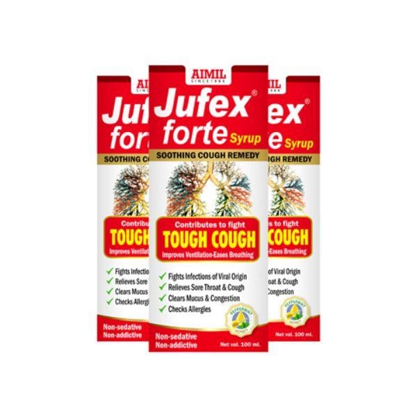 Netmeds | Aimil Jufex Forte Syrup (Pack of 3 x 100 ml)